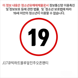 J17큐빅하트블루앞진주오픈팬티