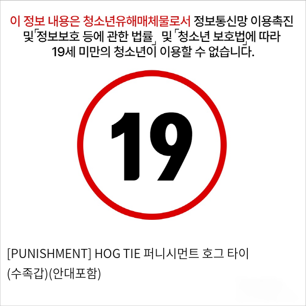 [PUNISHMENT] HOG TIE 퍼니시먼트 호그 타이 (수족갑)(안대포함)